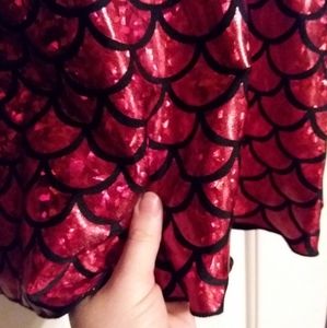 Shimmering Ruby fish scale top